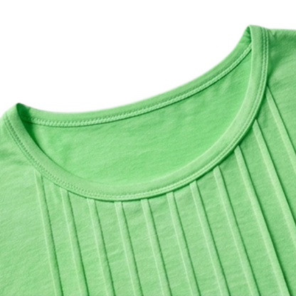 🔥Last day promotion🔥Womens T Shirts Short Sleeve Pleated Dressy Casual Scooped Neck Summer Tops Blouses