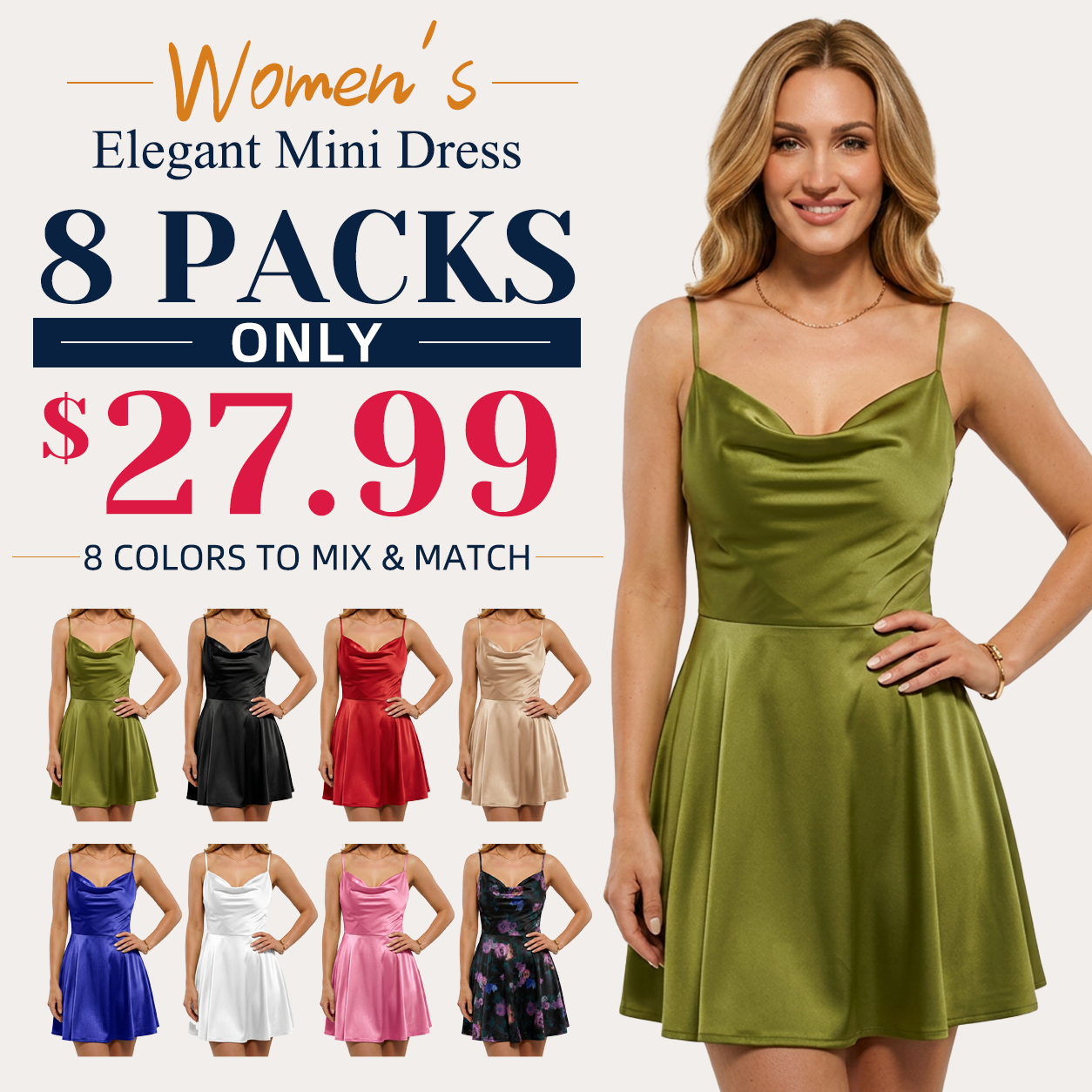 Sleeveless built-in shapewear dress with tummy control bra